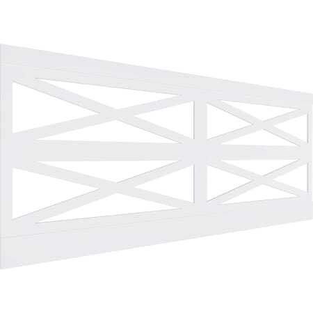Ekena Millwork 40"H x 94 1/2"W Farmhouse Fence PVC Wainscot Paneling Kit WPK40X94FHF